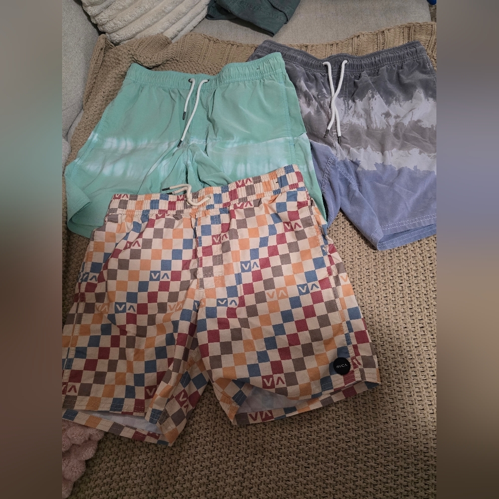 3 Pairs mens RVCA Swim Shorts